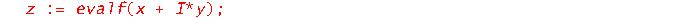 mandelbrotSet := proc (x, y) local z, m; z := evalf(x+I*y); m := 0; to 10 while abs(z) < 2 do z := z^2+x+I*y; m := m+1 end do; return m end proc
