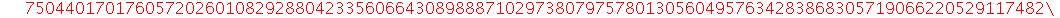 26012189435657951002049032270810436111915218750169457857275418378508356311569473822406785779581304570826199205758922472595366415651620520158737919845877408325291052446903888118841237643411919510455053...