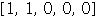Array([1, 1, 0, 0, 0])