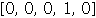 Array([0, 0, 0, 1, 0])