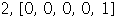 2, Array([0, 0, 0, 0, 1])