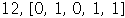 12, Array([0, 1, 0, 1, 1])