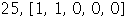 25, Array([1, 1, 0, 0, 0])
