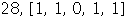 28, Array([1, 1, 0, 1, 1])