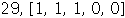 29, Array([1, 1, 1, 0, 0])