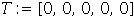 T := Array([0, 0, 0, 0, 0])