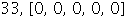 33, Array([0, 0, 0, 0, 0])