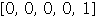 Array([0, 0, 0, 0, 1])