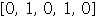 Array([0, 1, 0, 1, 0])