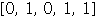 Array([0, 1, 0, 1, 1])