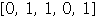 Array([0, 1, 1, 0, 1])