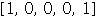 Array([1, 0, 0, 0, 1])