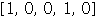 Array([1, 0, 0, 1, 0])