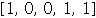 Array([1, 0, 0, 1, 1])