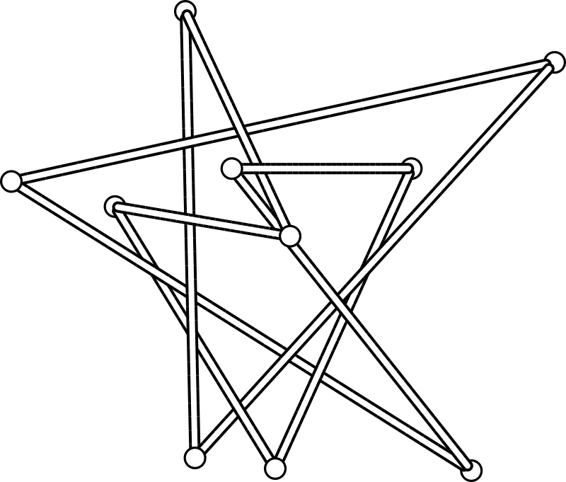 An equilateral 10-stick 10_16 knot