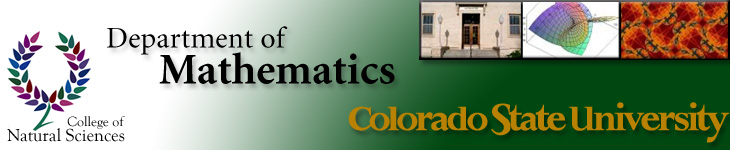 Csu Applied Math The Department of Mathematics at Colorado State University